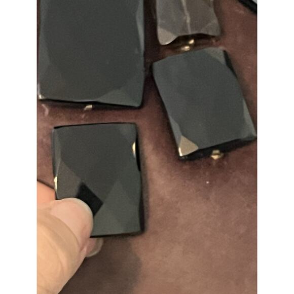 NORMAN AMBROSE Vintage Velvet Jacket •S•Brown Jeweled Blazer Brown Peplum Fitted - Picture 7 of 14